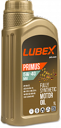 L034-1325-1201 LUBEX Синтетическое моторное масло PRIMUS MV 5W-40 CF/SN A3/B4 (1л)