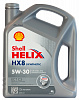 550070138 Shell Синтетическое моторное масло Helix HX8 X 5W-30 (4л)