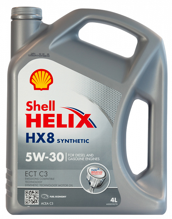 550070138 Shell Синтетическое моторное масло Helix HX8 X 5W-30 (4л)