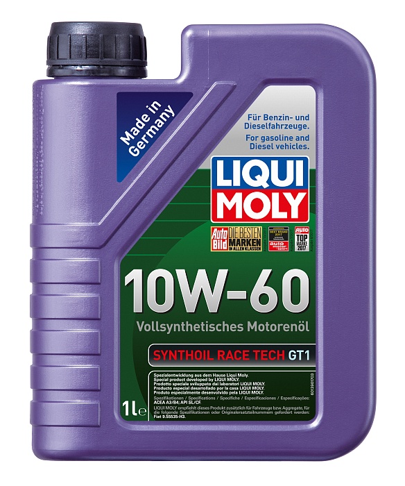1943 LiquiMoly Синтетическое моторное масло Synthoil Race Tech GT1 10W-60 1л
