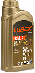 L034-1296-1201 LUBEX Синтетическое моторное масло PRIMUS C3-LA 5W-30 SN C3 (1л)