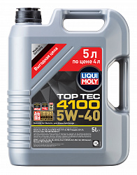 39041 LiquiMoly НС-синтетическое моторное масло Top Tec 4100 5W-40 5л 39041 LiquiMoly НС-синтетическое моторное масло Top Tec 4100 5W-40 5л