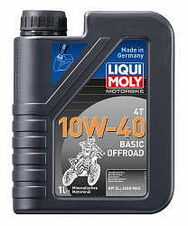 3059 LiquiMoly Минеральное моторное масло для 4-такт.мотоциклов Motorbike 4T Basic Offroad 10W-40 1л