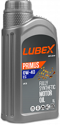 L034-1299-1201 LUBEX Синтетическое моторное масло PRIMUS EC 0W-40 SN (1л) L034-1299-1201 LUBEX Синтетическое моторное масло PRIMUS EC 0W-40 SN (1л)