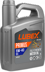 L034-1312-0404 LUBEX Синтетическое моторное масло PRIMUS EC 5W-40 (4л) L034-1312-0404 LUBEX Синтетическое моторное масло PRIMUS EC 5W-40 (4л)