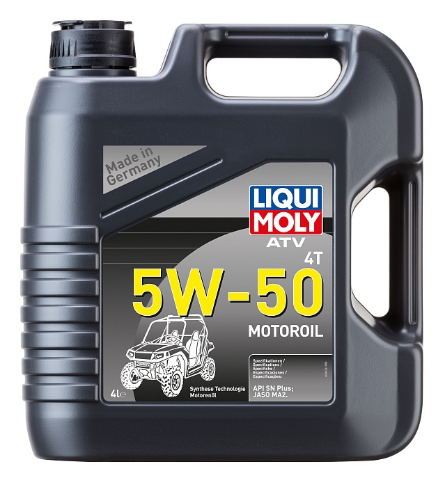 20738 LiquiMoly НС-синтетическое моторное масло для 4-тактных мотоциклов ATV 4T Motoroil 5W-50 4л