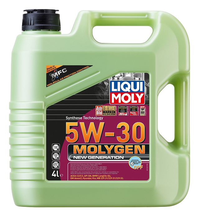 21225 LiquiMoly НС-синтетическое моторное масло Molygen New Generation DPF 5W-30 4л