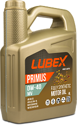 L034-1621-0404 LUBEX Синтетическое моторное масло PRIMUS MV 0W-40 CF/SN A3/B4 (4л)