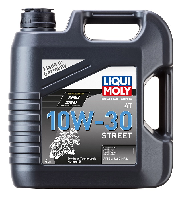 1688 LiquiMoly НС-синтетическое моторное масло для 4-такт.мотоциклов Motorbike 4T Street 10W-30 4л